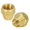 Everflow 1/2" Flat Short Nut for Flare Pipe Fittings; Brass F41S-12